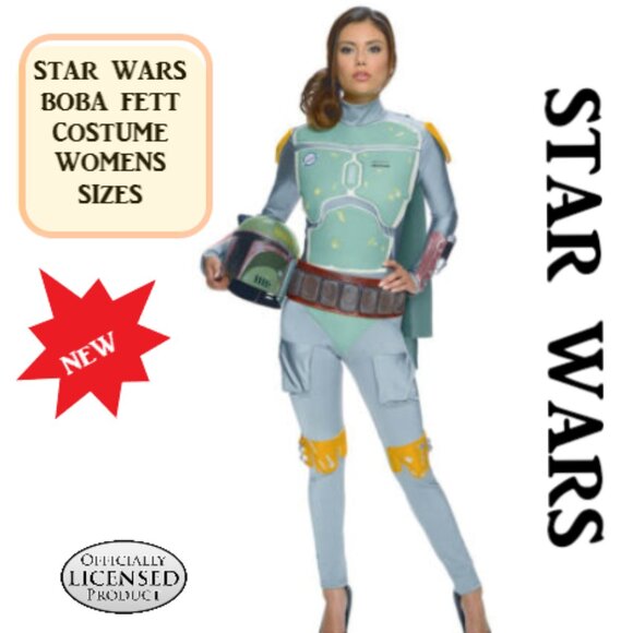 Star Wars Other - STAR WARS DELUXE BOBA FETT COSTUME WOMENS LARGE 14-16 🆕⌚🏃FAST⚡💨🚚